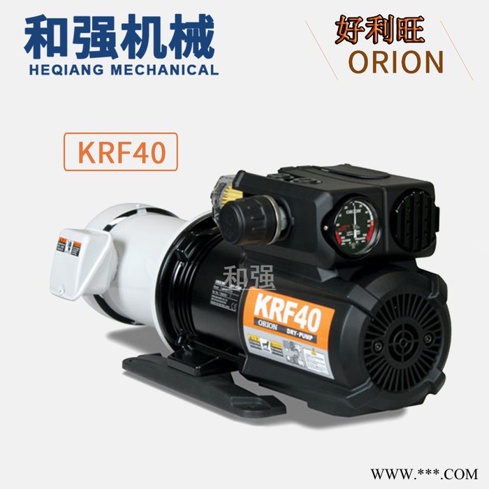 好利旺真空泵KRF40-P-V-03适配印刷机气泵 贴膜机 雕刻机气泵 无油旋片泵 强吸力气泵 单吸真空泵 日本进口真空图5