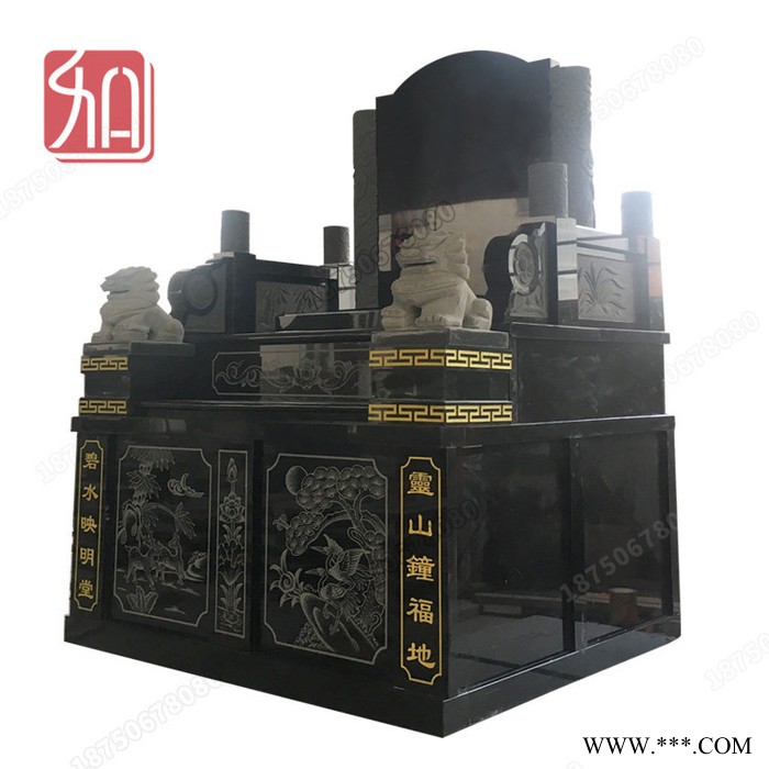 当地家族墓碑 麒麟摆件 墓碑雕刻机价格图5