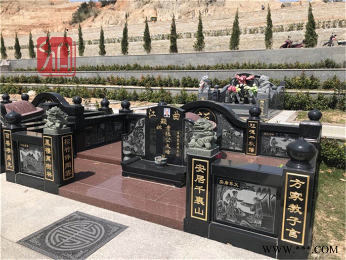福建大型家族墓碑 木箱包装 墓碑大理石雕刻机价格图2