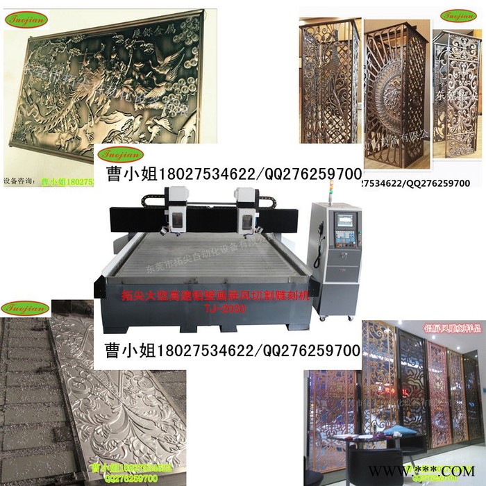 拓尖TJ-2030电动雕刻机6061铝合金门窗门花雕刻机c大型铝围栏屏风雕刻机 别墅大门雕刻机图6