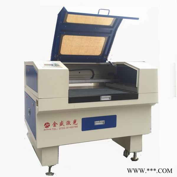供应  JS-1610T双激光头布料贴补绣花激光切割机图7