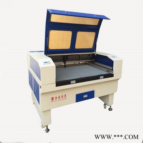 供应 JS-1610T双激光头布料贴补绣花激光切割机图1