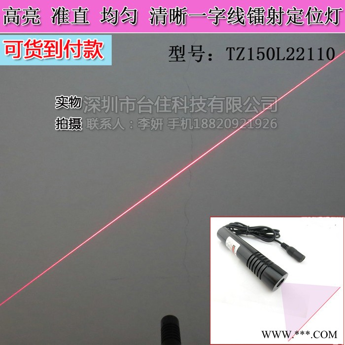 供应TZ160L22110 裁床定位专用 一字线镭射灯 红外线一字激光器 厂家图2