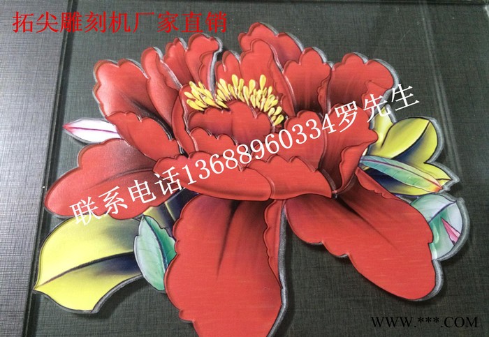 瓷砖背景墙雕刻机 玻璃背景墙激光雕刻机 艺术背景墙瓷砖刻膜机图3