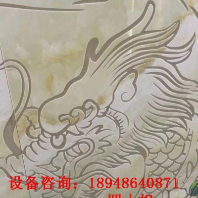 瓷砖背景墙激光雕刻机 大理石对联雕刻机械直销
