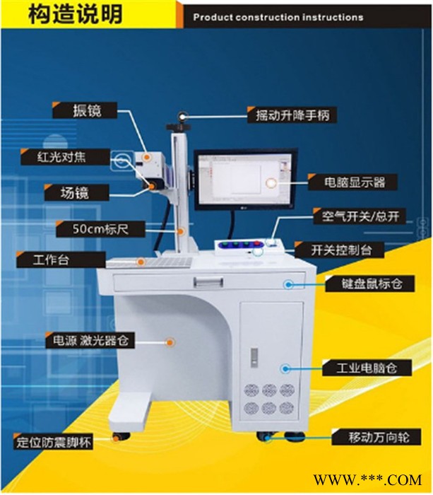 供应深圳半导体激光打标机 光纤激光雕刻机 激光蚀刻机图4