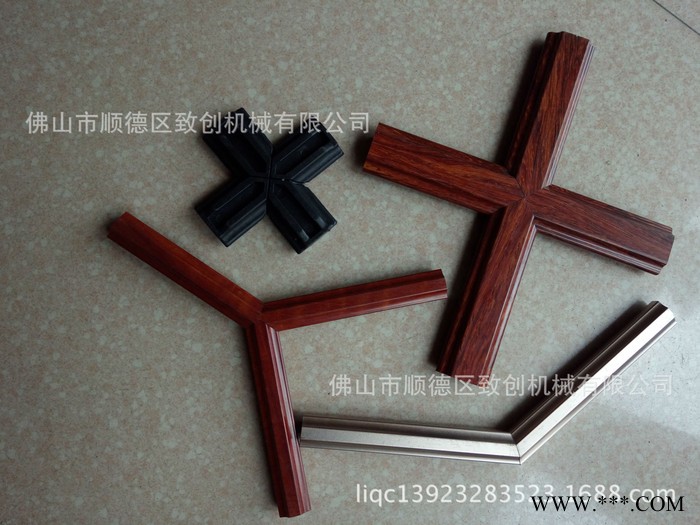 全新推出45度90度铝材木线切角相框切角气动切割机图1