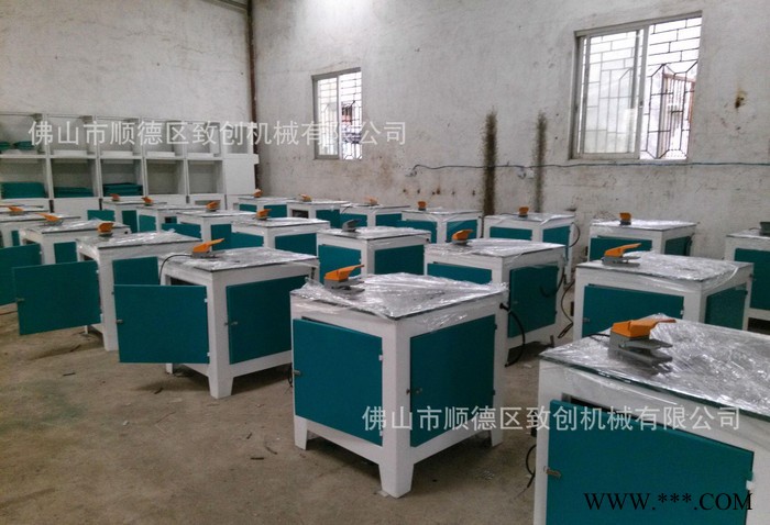 全新推出45度90度铝材木线切角相框切角气动切割机图3
