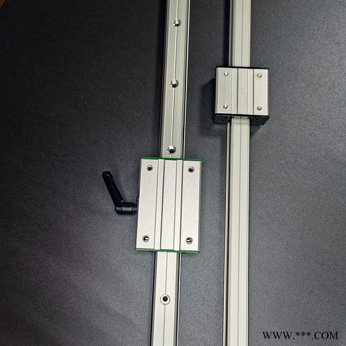 铝轨现货外置双轴心导轨 LGD12/8直线导轨滑块 切割机导轨外滑式图2