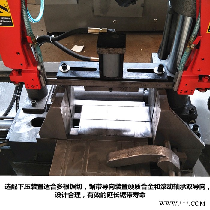 锯床 带锯床 4230单双钳口卧式机床 切圆钢方钢筋切割机  小型液压锯床 工业锯厂家图1
