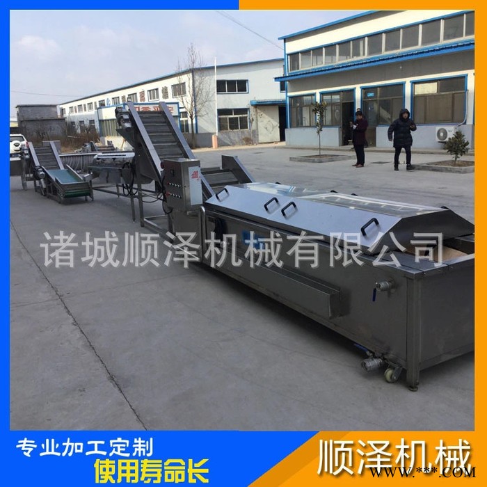 鸡爪脱皮机 鸡爪切割机 鸡爪漂烫冷却流水线 顺泽机械图4