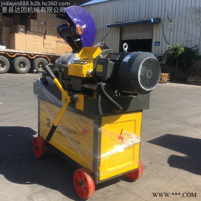 衡水达因 钢筋套丝滚丝设备 钢筋滚丝机厂家 带切割机滚丝机7.5KW 厂家裸价出售图6