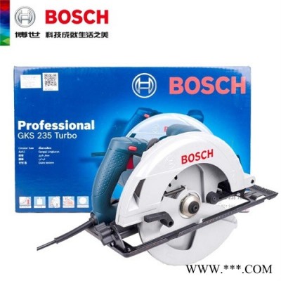 BOSCH/博世电圆锯9寸GKS 235 Turbo 木工锯手提锯木材切割机平摊锯