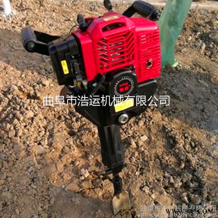 山东曲阜浩运机械工厂直销汽油动力合金链条式起树机 多功能冻土硬土切割机 苗木移植挖树机