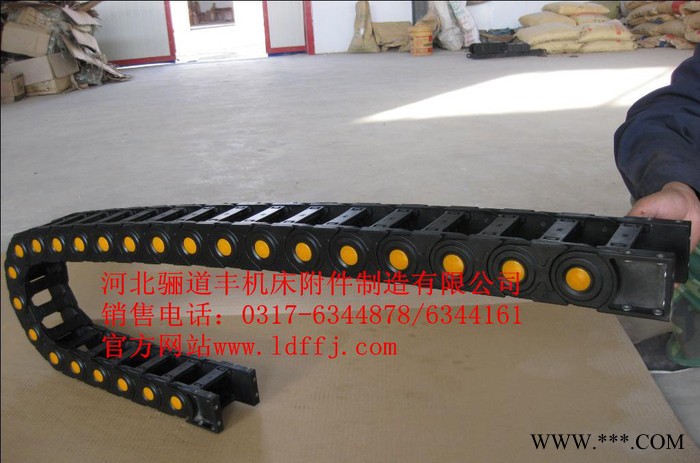 激光切割机专用塑料拖链 25*25穿线拖链 电缆工程塑料拖链  机床拖链  桥式封闭图2