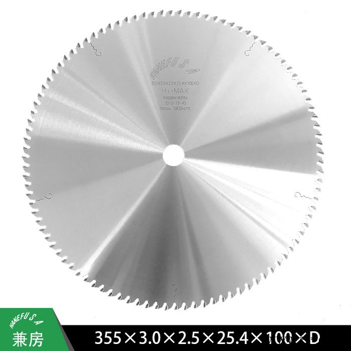 兼房锯片，铝型材切割机专用锯片，铝合金型材锯片 355*3.0*2.5*25.4*100*D图4