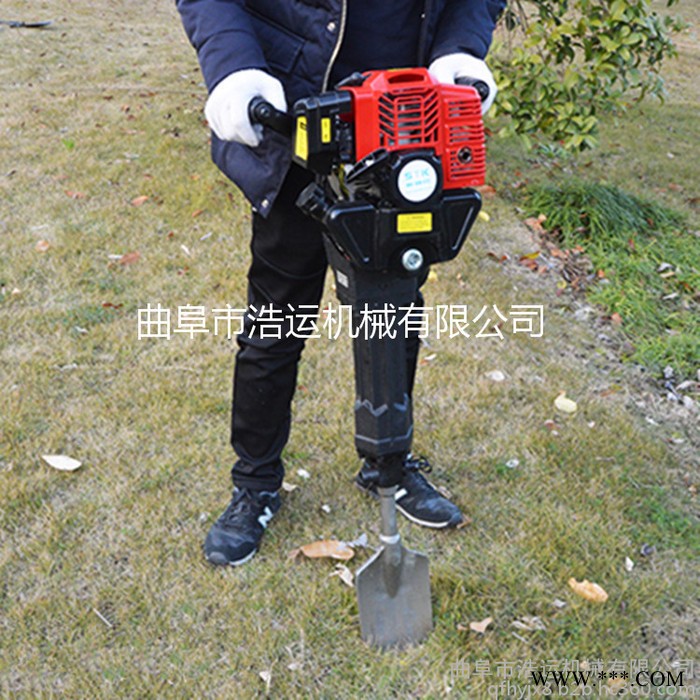山东曲阜浩运机械断根移植移栽树苗起树机 冻土打穴挖坑切割机汽油动力铲式挖树机图5