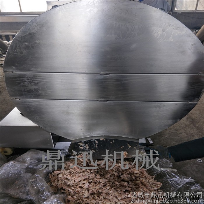 鼎迅960 冻肉切片机 东盘肉块破碎机 冻肉切片机 冻块肉切片机 鸡鸭胸冻盘肉切割机图5
