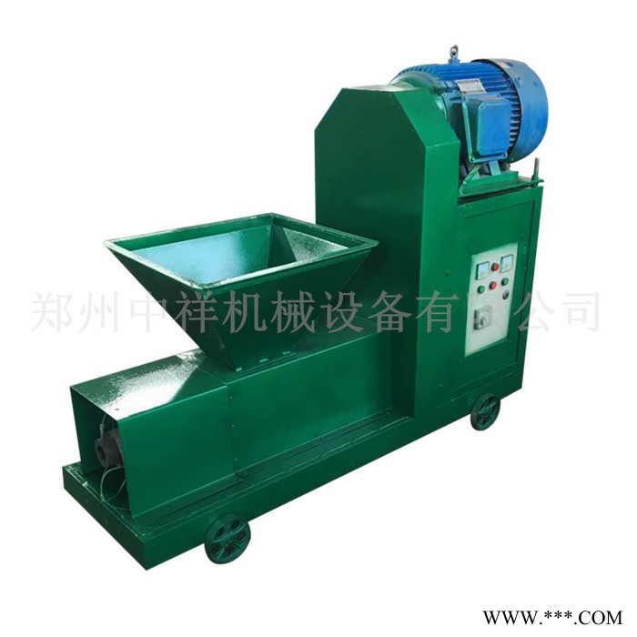 140型自动切割机制煤棒机 木炭粉空心制棒机 螺杆式纸浆制棒设备图2