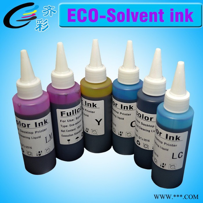 齐彩/Fcolor 户内弱溶剂墨水 4色 6色打印机专用墨水 水贴纸打印墨水图5