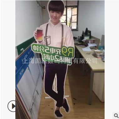厂家直销加粗人像架方管支架防风人形立牌高清写真画面人像架图2