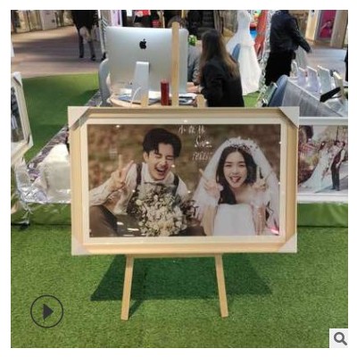工厂直销木质画架KT板挂画架木质展架美术用品木制广告架展示架