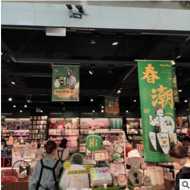 厂家直销挂轴商场挂画轴超市卷轴画开启式海报架吊旗杆挂画架图3