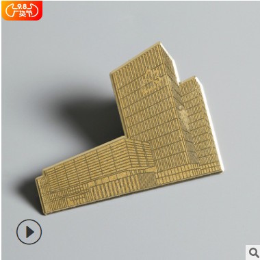 厂家定做丝印腐蚀冲压金属纪念徽章企业学生纪念章金属标牌定制图1