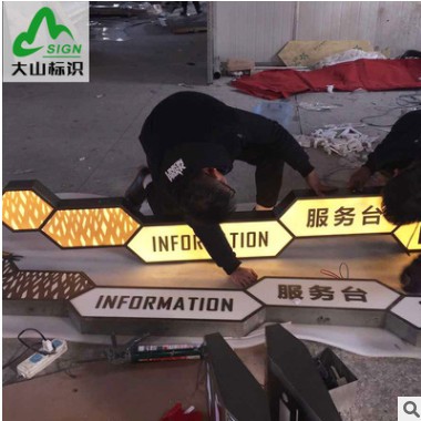 商场吊牌烤漆灯箱 大厦楼层指示索引牌 地下停车场双面吊牌灯箱图2
