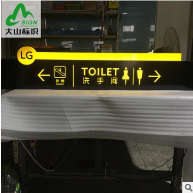 商场吊牌烤漆灯箱 大厦楼层指示索引牌 地下停车场双面吊牌灯箱图3