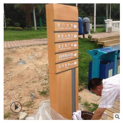 户外景区导视系统商场公园不锈钢指示牌立牌导向牌立式索引牌