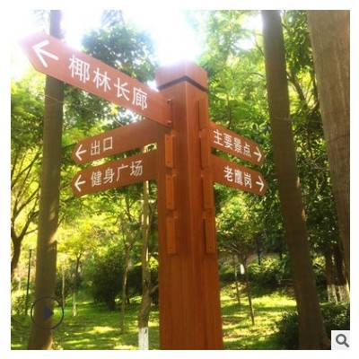 仿木纹指示牌小区金属石纹标识牌公园不锈钢导向牌户外导示牌制作