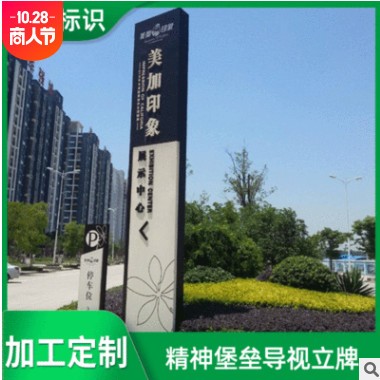 厂家直供户外精神堡垒导视牌 公园小区导向立牌不锈钢落地导视牌图3