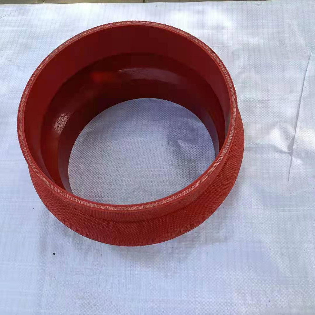 科诚红色大口径橡胶软连接硅胶膨胀节 帆布软连接厂家