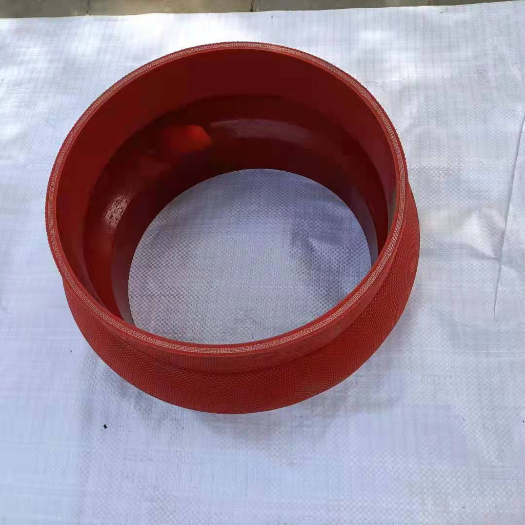科诚红色大口径橡胶软连接硅胶膨胀节 帆布软连接厂家
