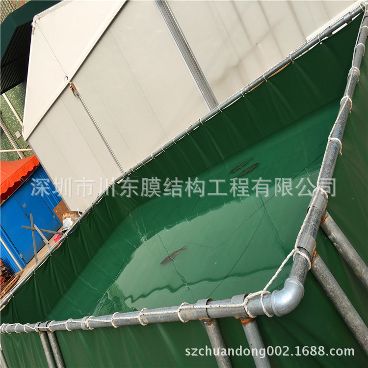 深圳川东养殖帆布鱼池订做 折叠帆布鱼池 景观帆布鱼池 帆布鱼池