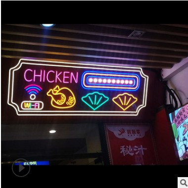 led发光字柔 性霓虹灯字母广告招牌ins霓虹灯 不锈钢亚克力霓虹灯图2