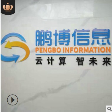 亚克力PVC广告字背景墙字体广告牌招牌门头公司名logo水晶字图1