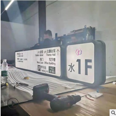 商场地铁站指示牌楼梯口通道吊牌灯箱双面发光指示牌 导视广告牌