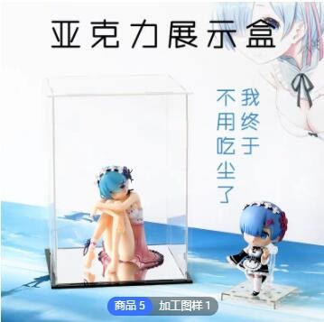 拼装简单高清透明亚克力展示盒 手办盒 动漫模型防尘罩展示盒图3