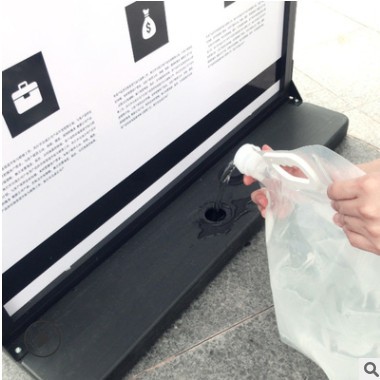 注水丽屏展架80*180铝合金落地式展示架海报架门型展架立式广告牌图2