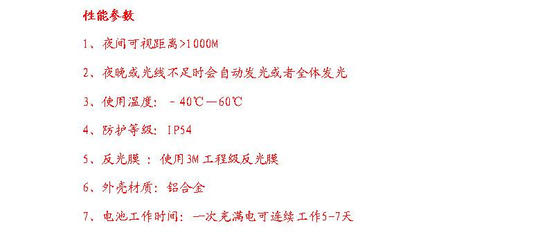 标志牌参数