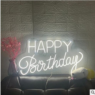 跨境电商亚马逊爆款 亚克力霓虹灯happy birthday生日快乐灯牌