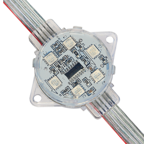 LED二次封装40MM6全彩点光源像素灯白色跑马点缀装饰户外灯具防水图2