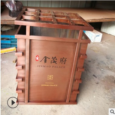 厂家制作酒店大堂垃圾桶 花园别墅创意垃圾桶 高档庭院小区垃圾桶图2