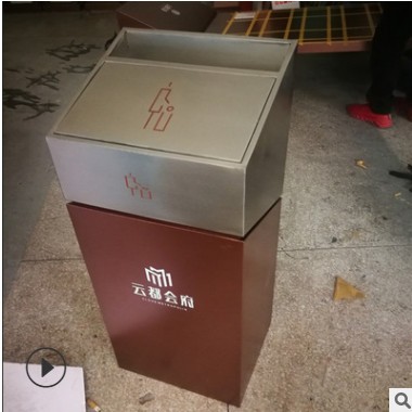 厂家制作酒店大堂垃圾桶 花园别墅创意垃圾桶 高档庭院小区垃圾桶图3