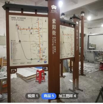 厂家定制户外仿木纹景区宣传栏 仿古景区导览图 公园景区导向牌图3