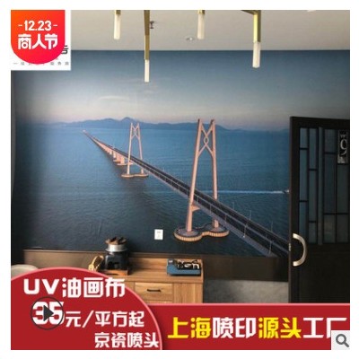 UV油画布打印 宣绒布 无纺布 丝绢布 平纹布 上海厂家直发