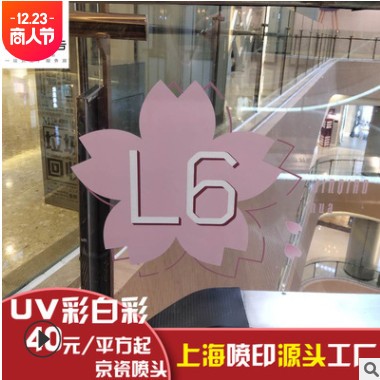 上海厂家 UV彩白彩 彩白 全彩 pet超透 pvc橱窗贴 玻璃贴图2