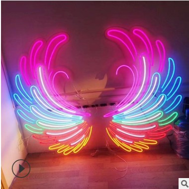 网红墙霓虹灯广告牌发光字led灯带灯牌会展酒吧背景墙图2
